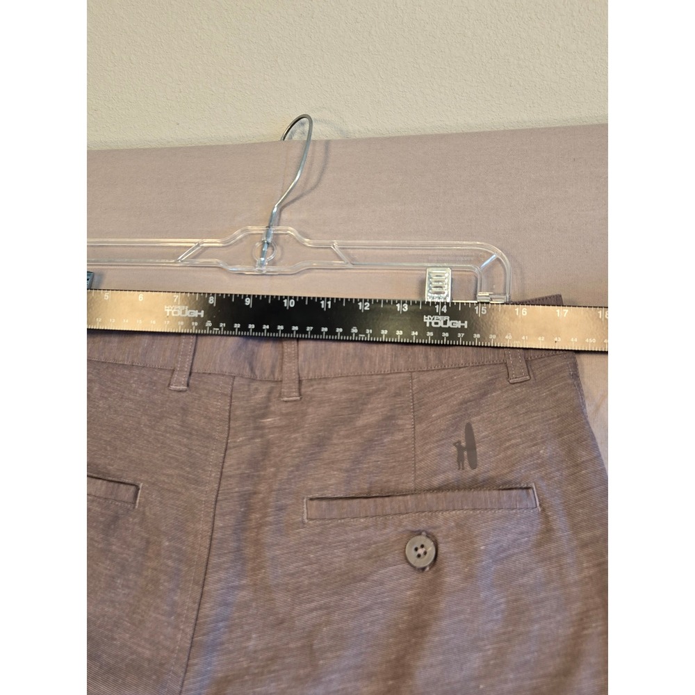 Johnnie O Mens Hybrid Walk Shorts Tan‎ Heathered Quick Dry Flat Front Size 34 - Picture 5 of 9
